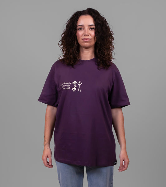 WOMEN PLUM DOODLE T-SHIRT